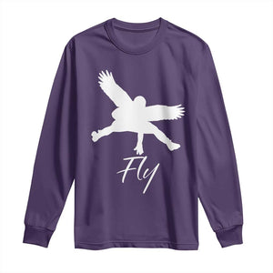 Eagles Fly Long Sleeve Shirt Philadelphia Birds Spirit TS10 Purple Print Your Wear