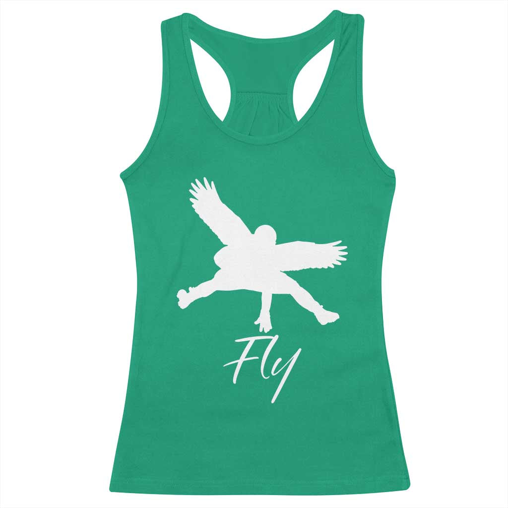 Philly Lover Racerback Tank Top Fly Birds Spirit Vintage Football Lovers TS10 Irish Green Print Your Wear