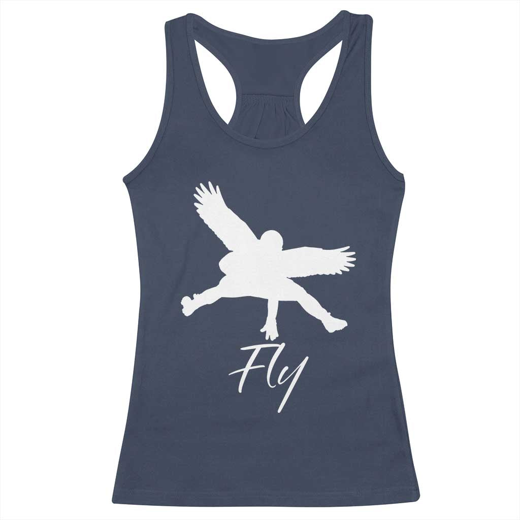 Philly Lover Racerback Tank Top Fly Birds Spirit Vintage Football Lovers TS10 Navy Print Your Wear
