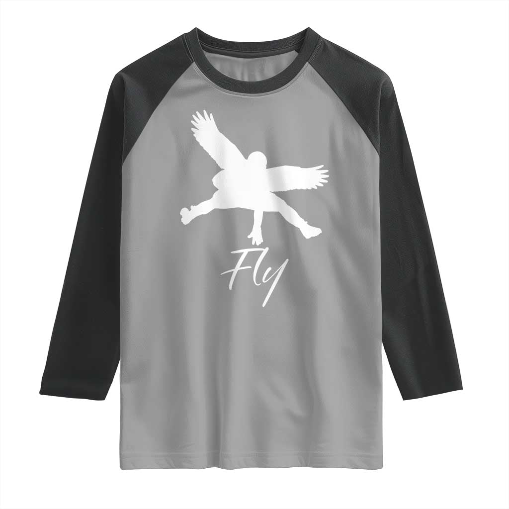 Philly Lover Raglan Shirt Fly Birds Spirit Vintage Football Lovers TS10 Sport Gray Black Print Your Wear