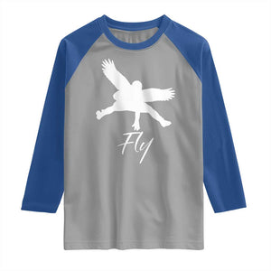 Eagles Fly Raglan Shirt Philadelphia Birds Spirit TS10 Sport Gray Royal Print Your Wear