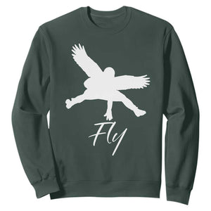 Eagles Fly Sweatshirt Philadelphia Birds Spirit TS10 Dark Forest Green Print Your Wear
