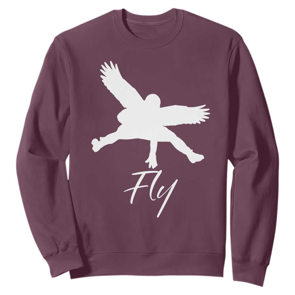 Philly Lover Sweatshirt Fly Birds Spirit Vintage Football Lovers TS10 Maroon Print Your Wear