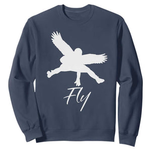 Eagles Fly Sweatshirt Philadelphia Birds Spirit TS10 Navy Print Your Wear