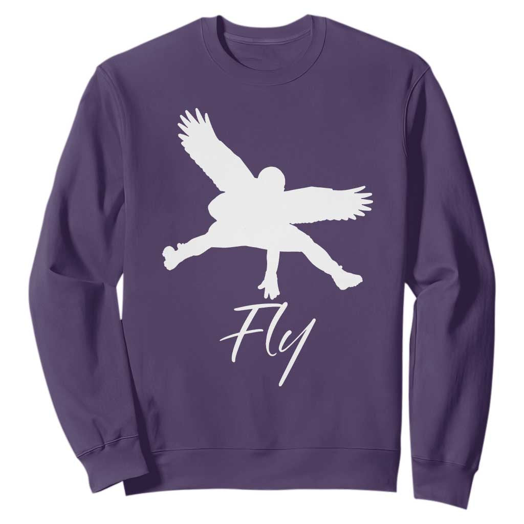 Philly Lover Sweatshirt Fly Birds Spirit Vintage Football Lovers TS10 Purple Print Your Wear