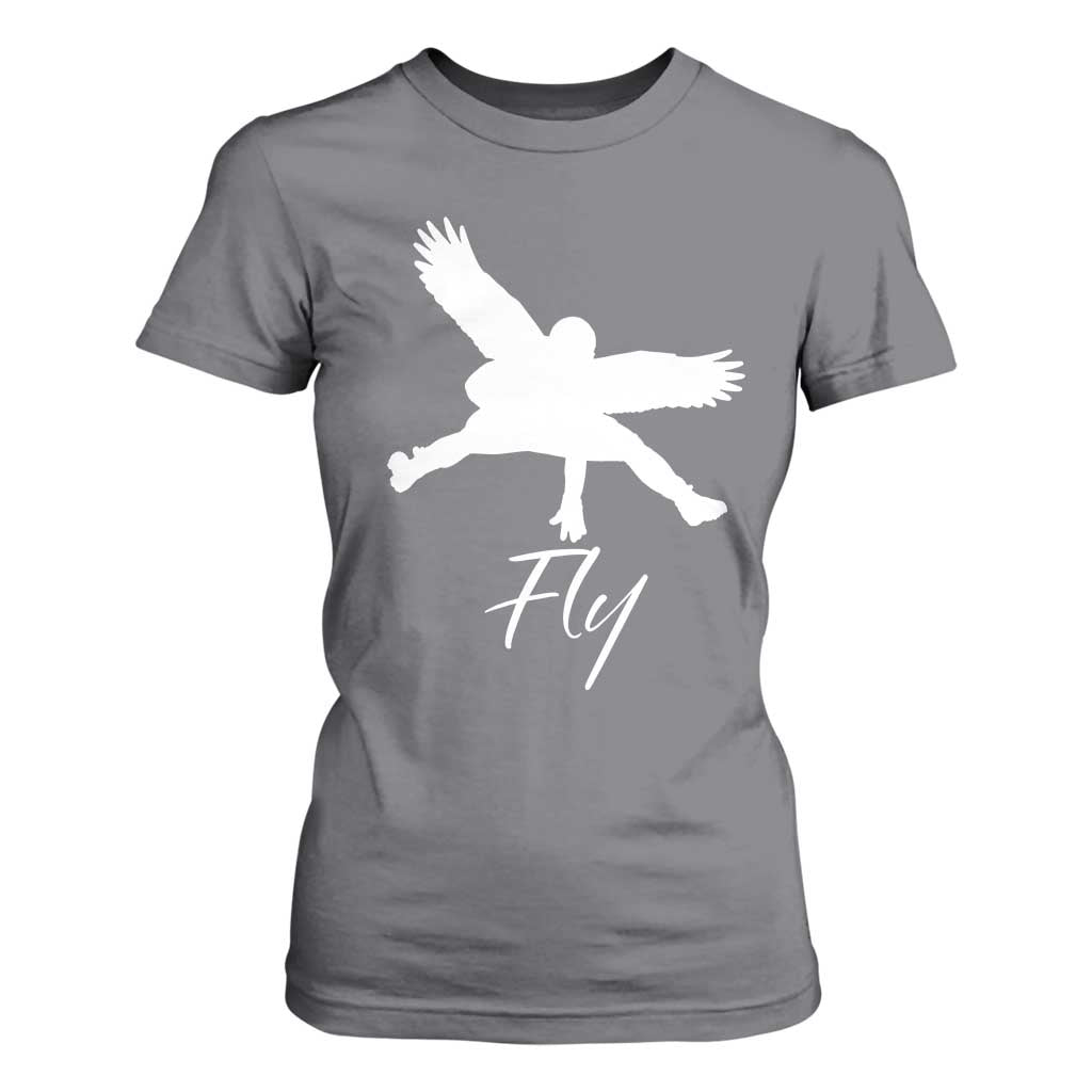 Philly Lover T Shirt For Women Fly Birds Spirit Vintage Football Lovers TS10 Charcoal Print Your Wear