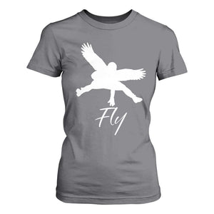 Philly Lover T Shirt For Women Fly Birds Spirit Vintage Football Lovers TS10 Charcoal Print Your Wear