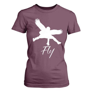 Philly Lover T Shirt For Women Fly Birds Spirit Vintage Football Lovers TS10 Maroon Print Your Wear