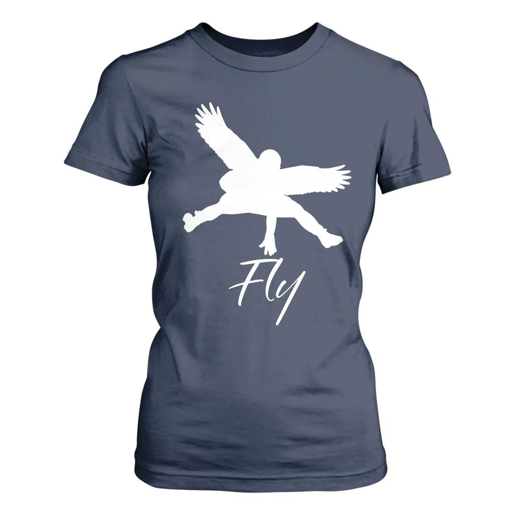 Philly Lover T Shirt For Women Fly Birds Spirit Vintage Football Lovers TS10 Navy Print Your Wear