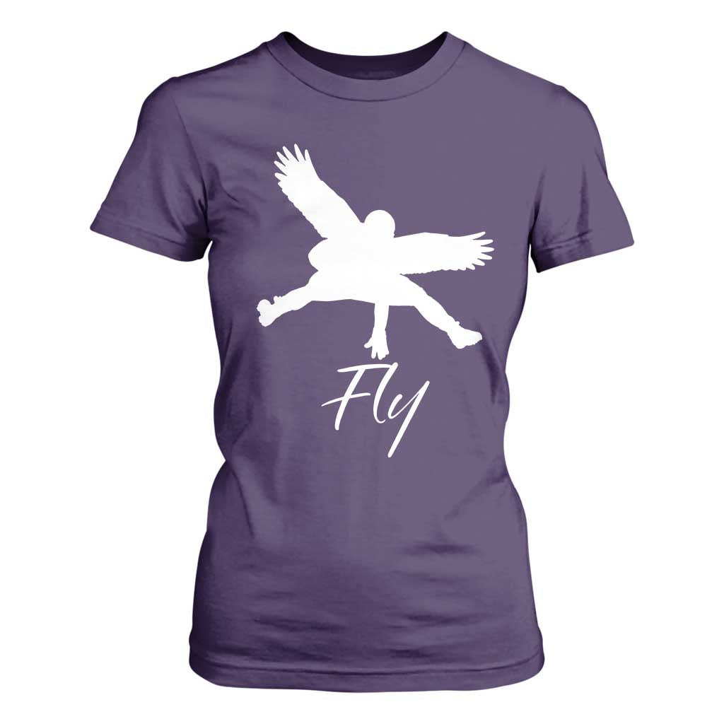 Philly Lover T Shirt For Women Fly Birds Spirit Vintage Football Lovers TS10 Purple Print Your Wear