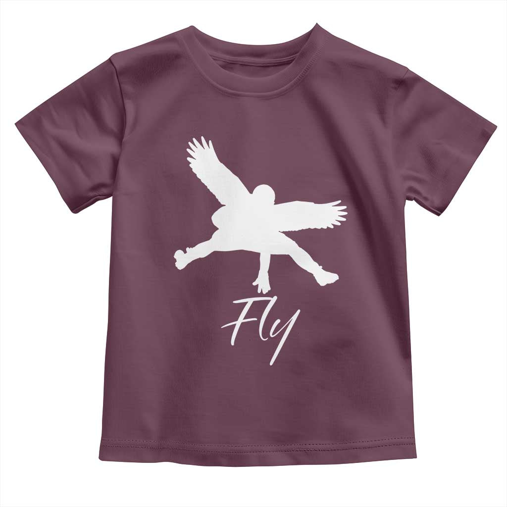 Philly Lover Toddler T Shirt Fly Birds Spirit Vintage Football Lovers TS10 Maroon Print Your Wear