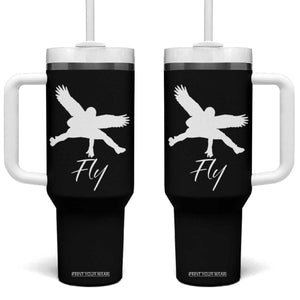 Philly Lover Tumbler With Handle Fly Birds Spirit Vintage Football Lovers TS10 One Size: 40 oz Black Print Your Wear
