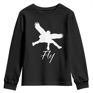 Philly Lover Youth Sweatshirt Fly Birds Spirit Vintage Football Lovers TS10 Black Print Your Wear