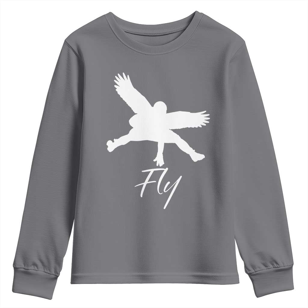 Philly Lover Youth Sweatshirt Fly Birds Spirit Vintage Football Lovers TS10 Charcoal Print Your Wear