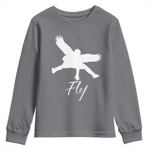 Philly Lover Youth Sweatshirt Fly Birds Spirit Vintage Football Lovers TS10 Charcoal Print Your Wear