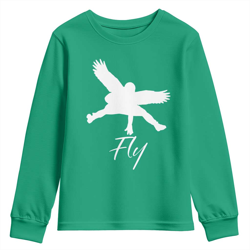 Philly Lover Youth Sweatshirt Fly Birds Spirit Vintage Football Lovers TS10 Irish Green Print Your Wear
