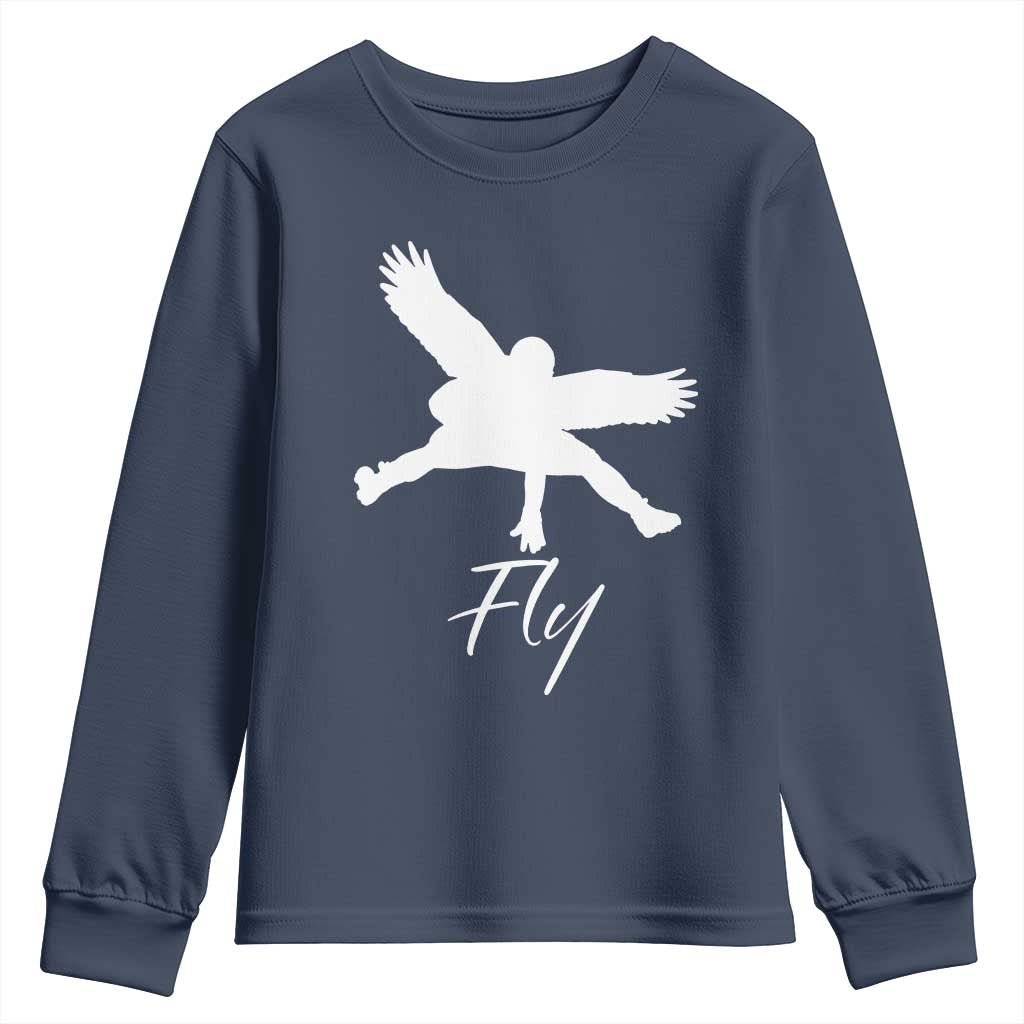 Philly Lover Youth Sweatshirt Fly Birds Spirit Vintage Football Lovers TS10 Navy Print Your Wear