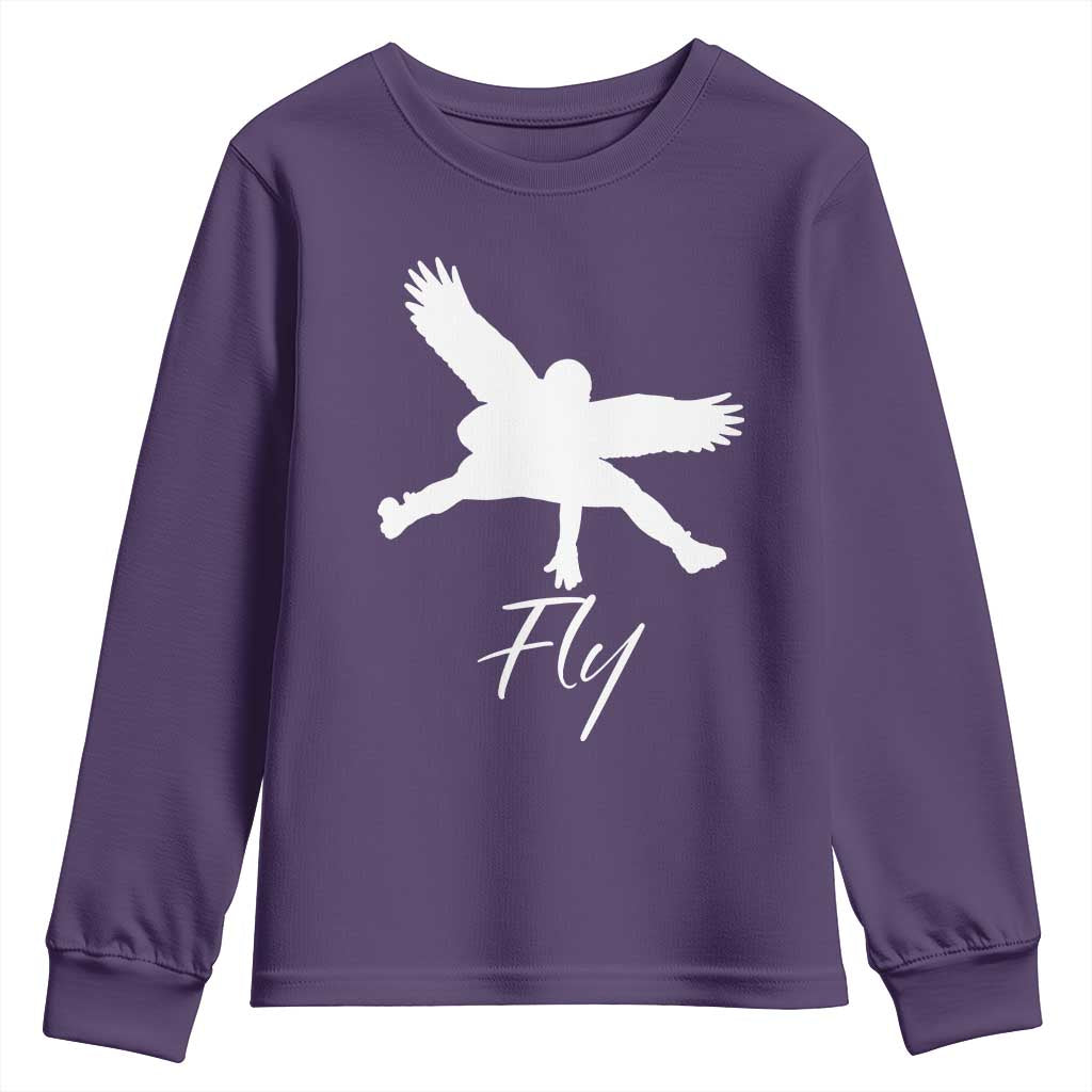 Philly Lover Youth Sweatshirt Fly Birds Spirit Vintage Football Lovers TS10 Purple Print Your Wear