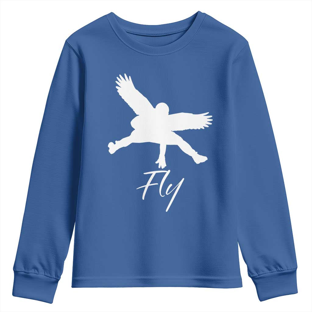 Philly Lover Youth Sweatshirt Fly Birds Spirit Vintage Football Lovers TS10 Royal Blue Print Your Wear