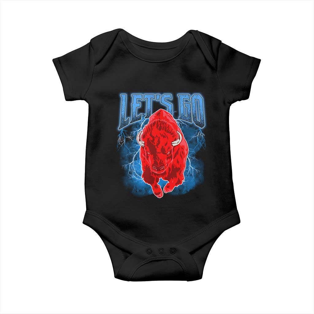 Let's Go Buffalo Baby Onesie Western New York WNY Pride Mafia Gift TS10 Black Print Your Wear