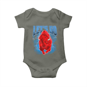 Let's Go Buffalo Baby Onesie Western New York WNY Pride Mafia Gift TS10 Military Green Print Your Wear