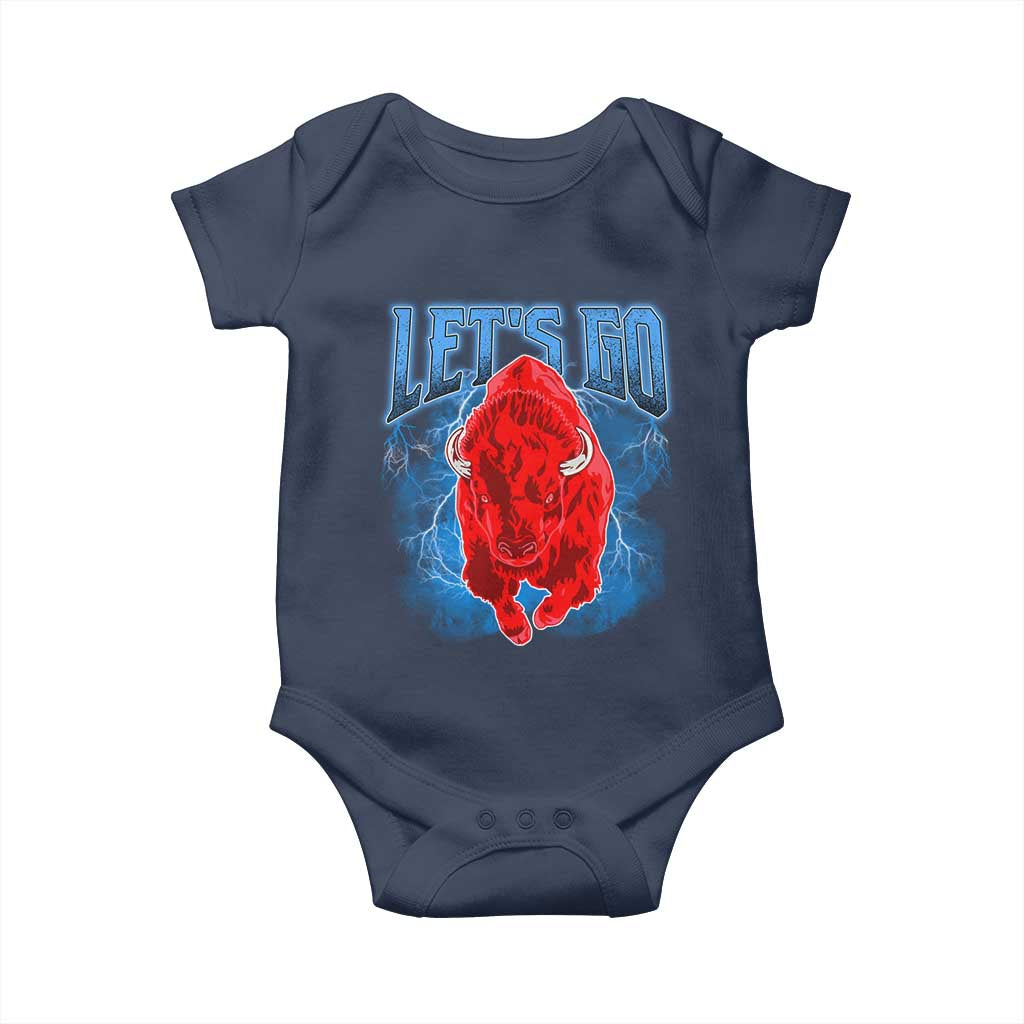 Let's Go BFB Baby Onesie Western New York WNY Pride Mafia Gift TS10 Navy Print Your Wear