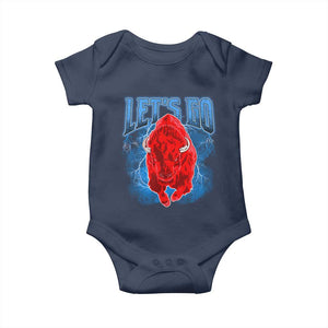Let's Go Buffalo Baby Onesie Western New York WNY Pride Mafia Gift TS10 Navy Print Your Wear
