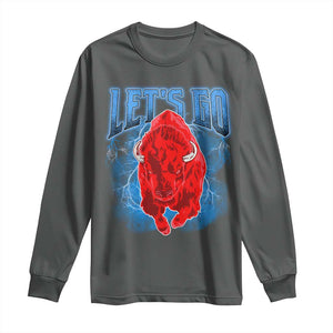 Let's Go BFB Long Sleeve Shirt Western New York WNY Pride Mafia Gift TS10 Dark Heather Print Your Wear