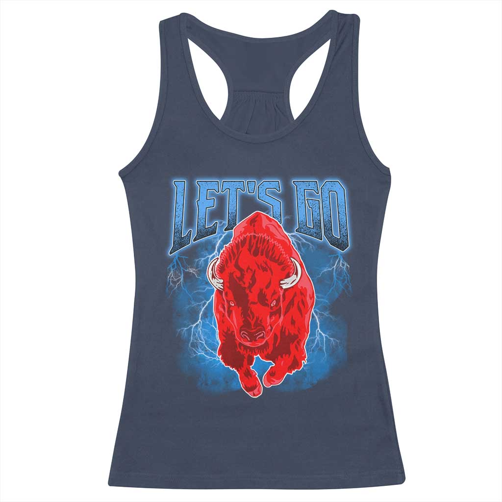 Let's Go BFB Racerback Tank Top Western New York WNY Pride Mafia Gift TS10 Navy Print Your Wear
