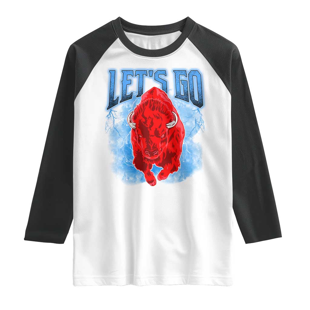 Let's Go BFB Raglan Shirt Western New York WNY Pride Mafia Gift TS10 White Black Print Your Wear