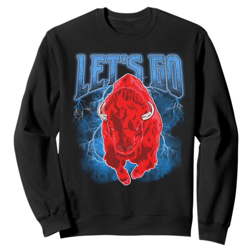Let's Go Buffalo Sweatshirt Western New York WNY Pride Mafia Gift TS10 Black Print Your Wear