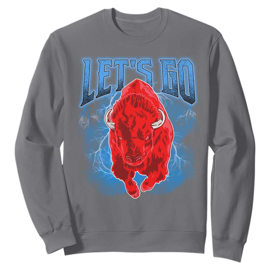 Let's Go BFB Sweatshirt Western New York WNY Pride Mafia Gift TS10 Charcoal Print Your Wear