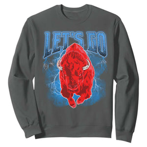 Let's Go Buffalo Sweatshirt Western New York WNY Pride Mafia Gift TS10 Dark Heather Print Your Wear