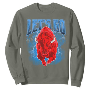 Let's Go Buffalo Sweatshirt Western New York WNY Pride Mafia Gift TS10 Military Green Print Your Wear