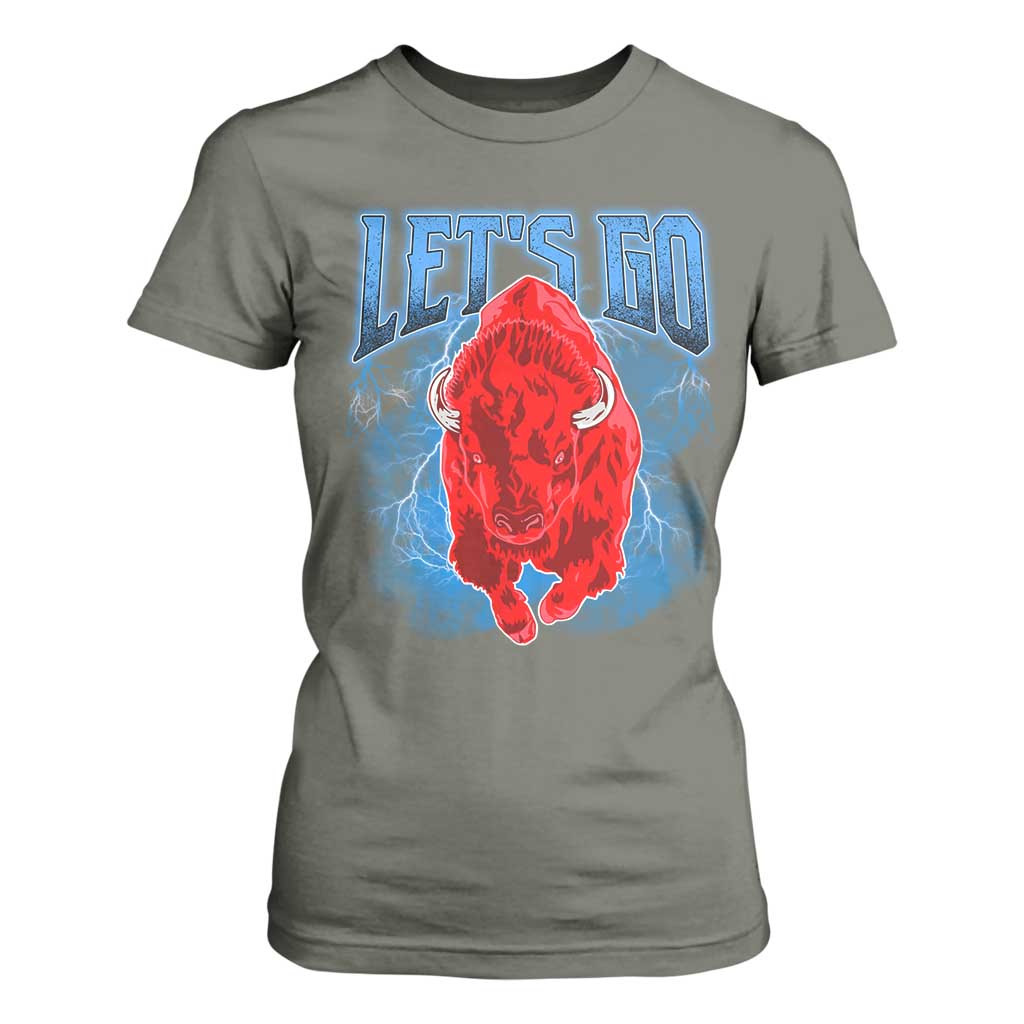 Let's Go BFB T Shirt For Women Western New York WNY Pride Mafia Gift TS10 Military Green Print Your Wear