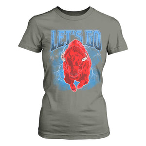 Let's Go BFB T Shirt For Women Western New York WNY Pride Mafia Gift TS10 Military Green Print Your Wear