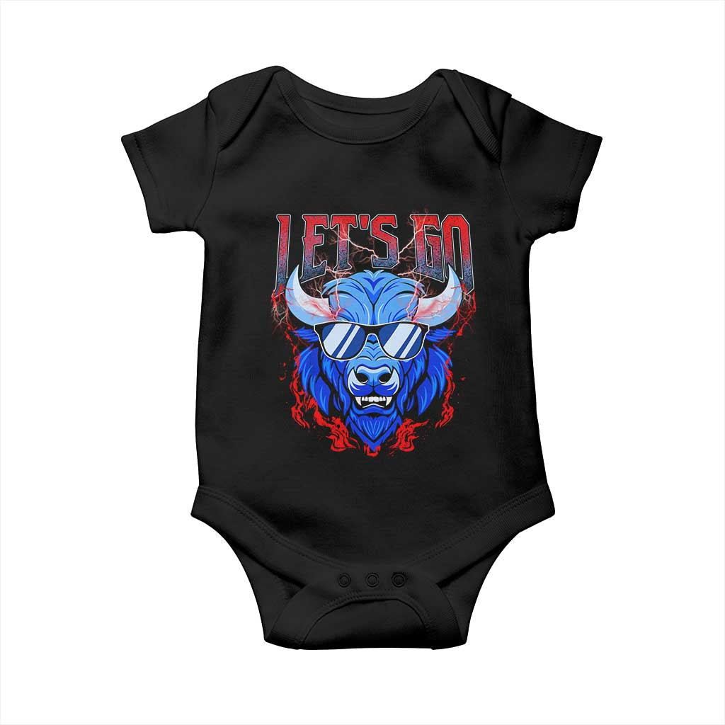 Let's Go BFB Baby Onesie Fan Apparel WNY Pride TS10 Black Print Your Wear