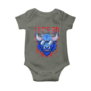 Let's Go BFB Baby Onesie Fan Apparel WNY Pride TS10 Military Green Print Your Wear