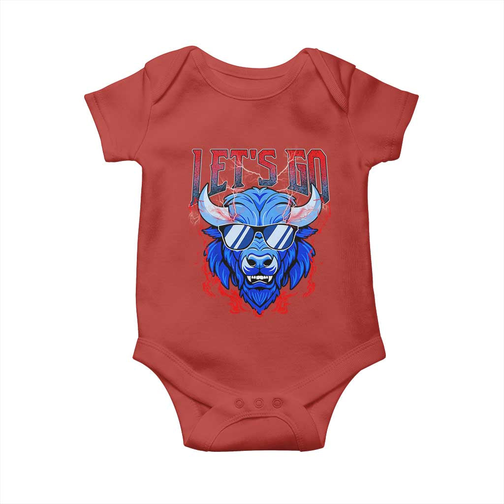 Let's Go BFB Baby Onesie Fan Apparel WNY Pride TS10 Red Print Your Wear