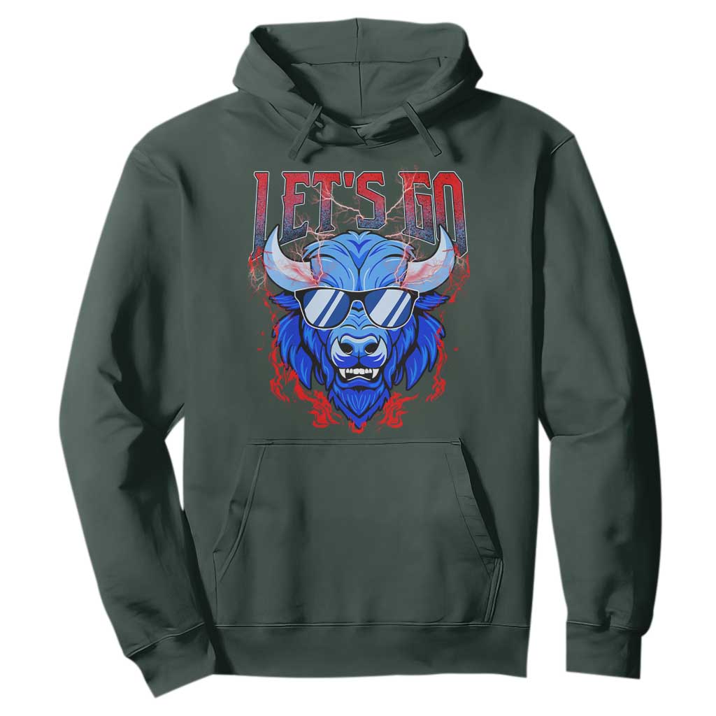 Let's Go BFB Hoodie Fan Apparel WNY Pride TS10 Dark Forest Green Print Your Wear