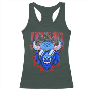 Let's Go BFB Racerback Tank Top Fan Apparel WNY Pride TS10 Dark Forest Green Print Your Wear