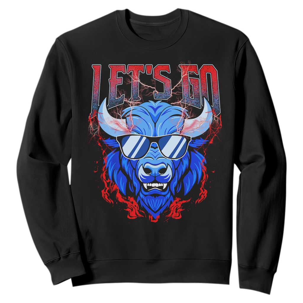 Let's Go Buffalo Sweatshirt Fan Apparel WNY Pride TS10 Black Print Your Wear