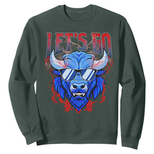 Let's Go Buffalo Sweatshirt Fan Apparel WNY Pride TS10 Dark Forest Green Print Your Wear