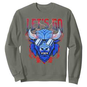 Let's Go Buffalo Sweatshirt Fan Apparel WNY Pride TS10 Military Green Print Your Wear