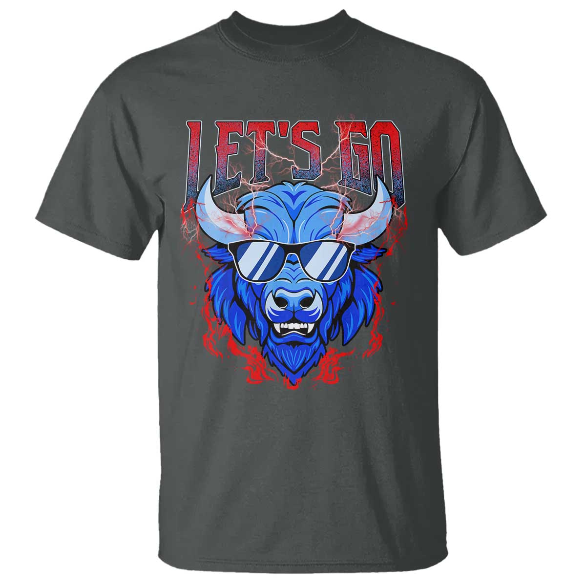 Let's Go Buffalo T Shirt Fan Apparel WNY Pride TS10 Dark Heather Print Your Wear