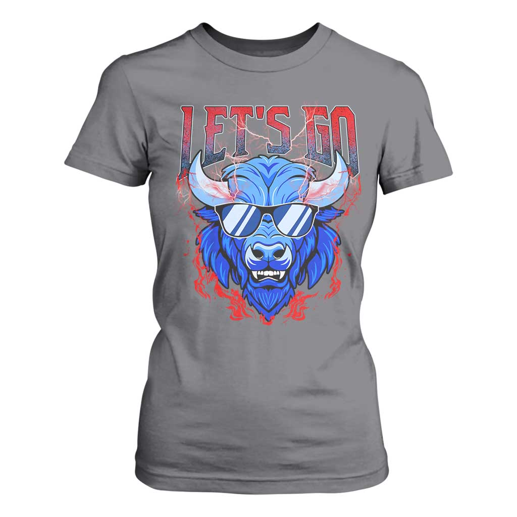 Let's Go BFB T Shirt For Women Fan Apparel WNY Pride TS10 Charcoal Print Your Wear