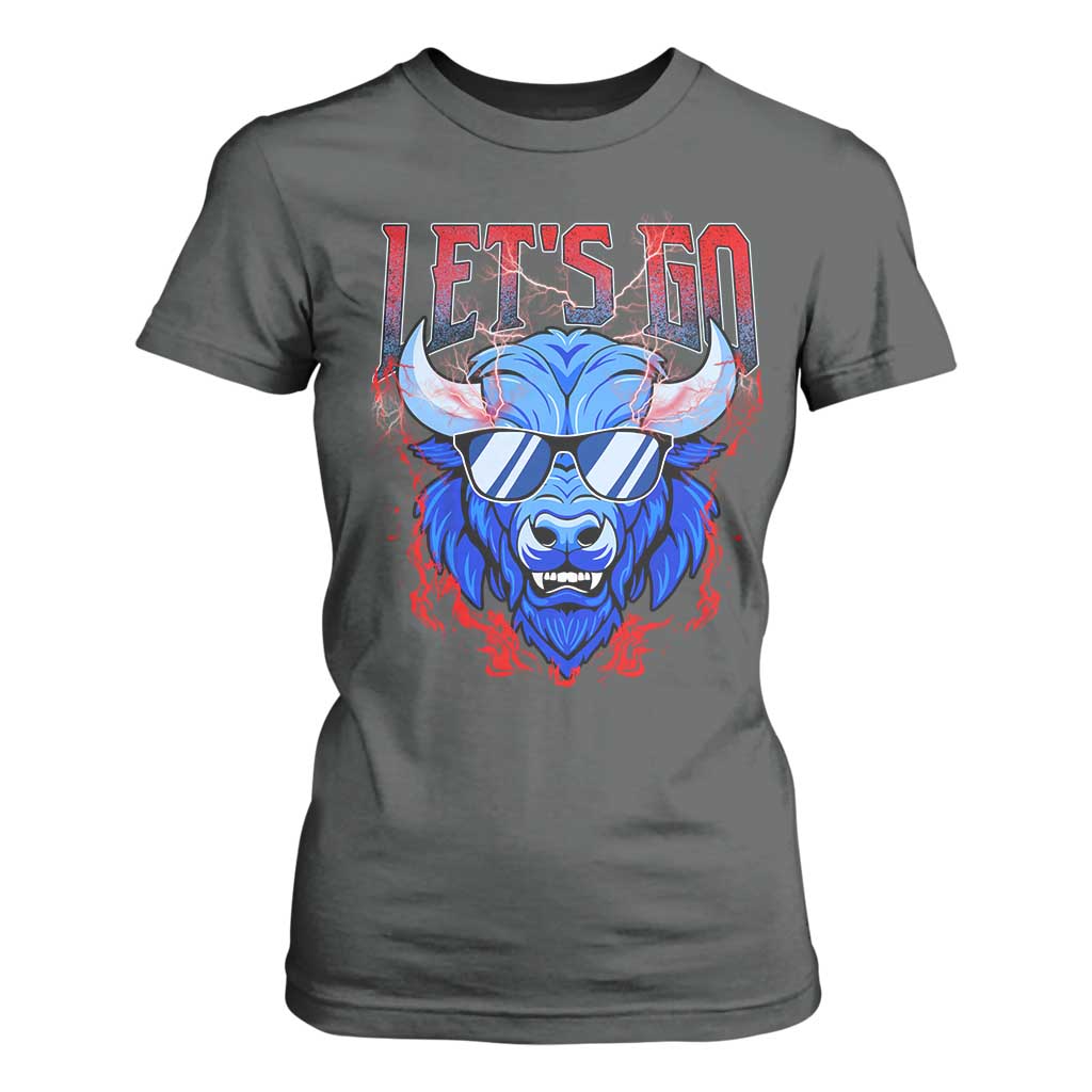 Let's Go BFB T Shirt For Women Fan Apparel WNY Pride TS10 Dark Heather Print Your Wear