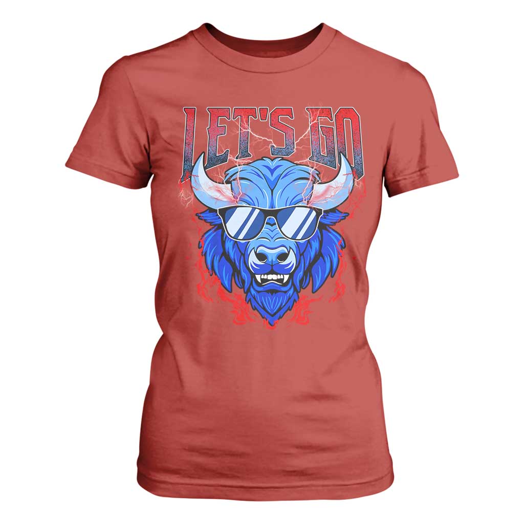 Let's Go Buffalo T Shirt For Women Fan Apparel WNY Pride TS10 Red Print Your Wear