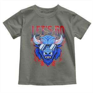 Let's Go BFB Toddler T Shirt Fan Apparel WNY Pride TS10 Military Green Print Your Wear