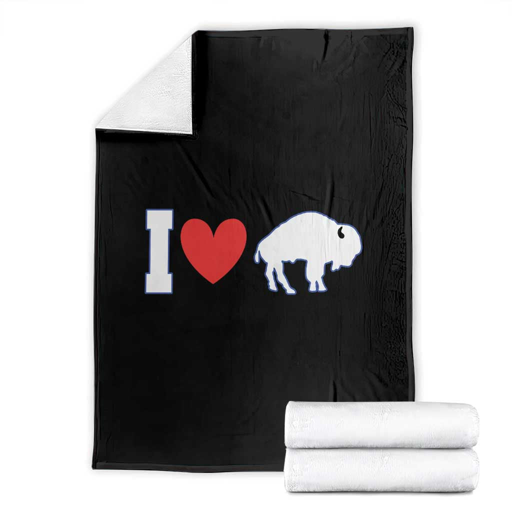 Vintage Buffalo Throw Blanket American I Love Bison TS10 Black Print Your Wear